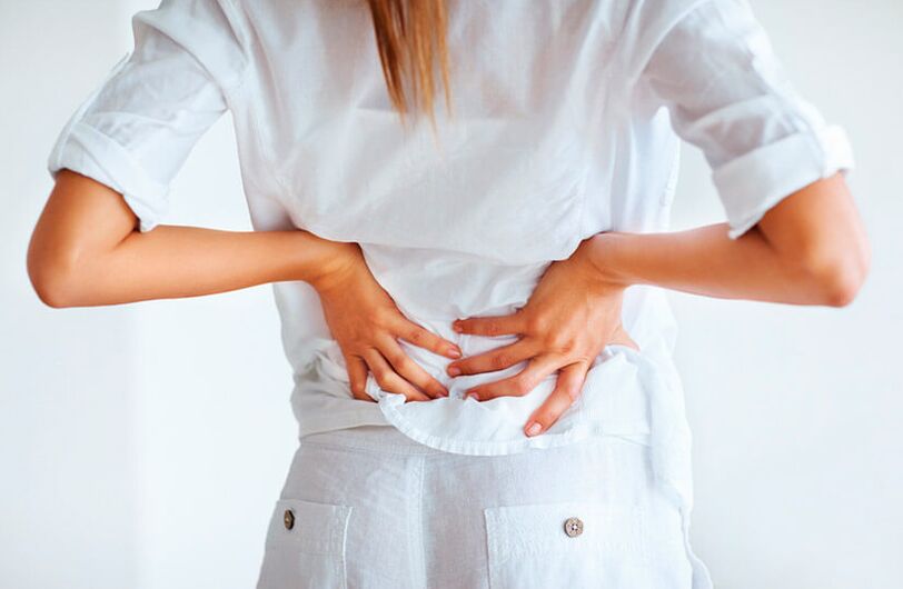 back pain in the lower back